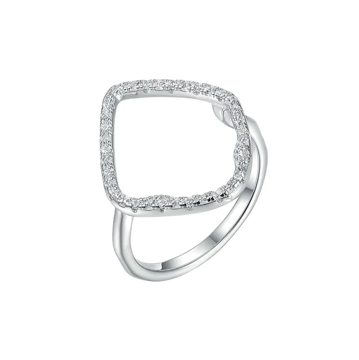 Rivière Diamond zirconia Sterling silver Ring