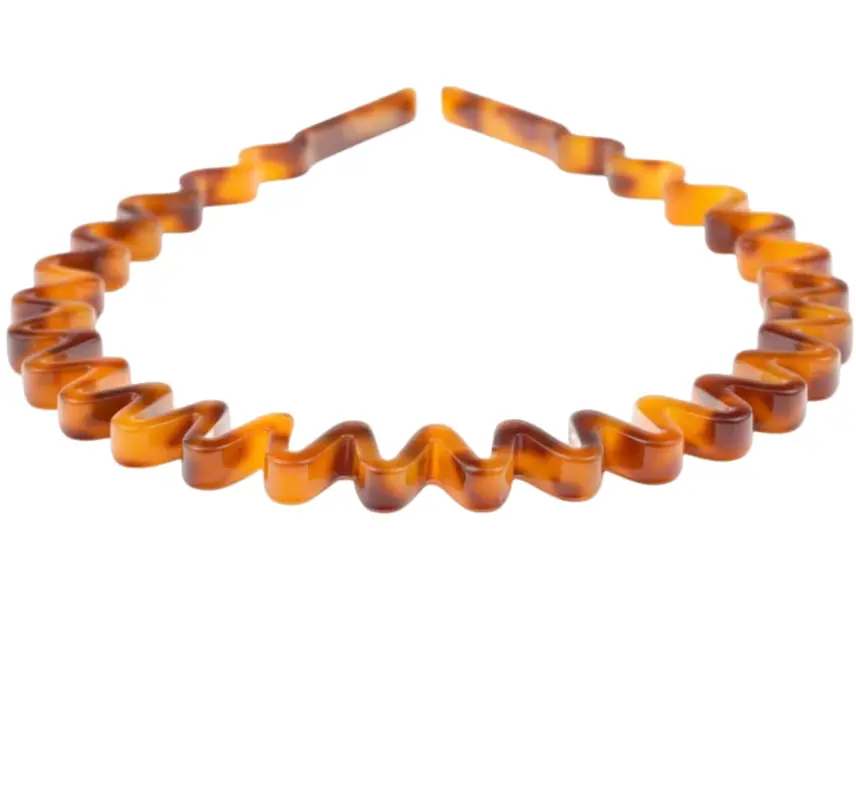 WS Acetate Wave Headband - Classic Brown Tortoise