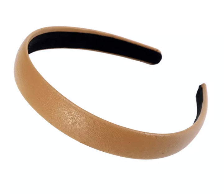 Headband Vegan Leather 2.2cm - Tan