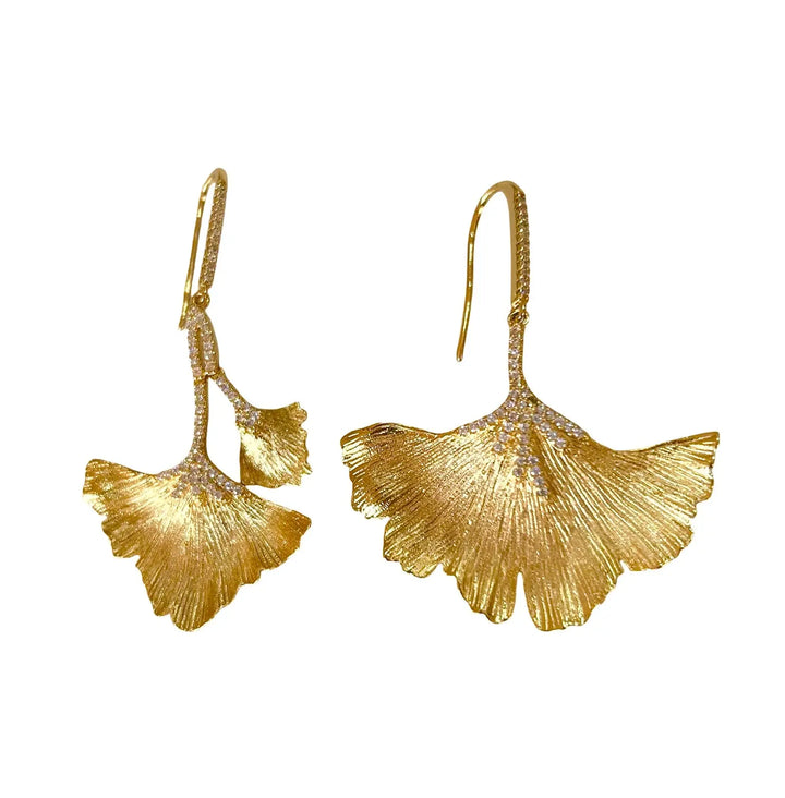 WS Ginko Leaf Earrings