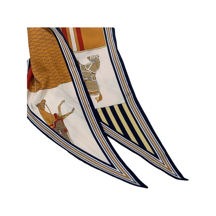 WS Neckscarf / HairScarf - Polo in Gold /Navy Red