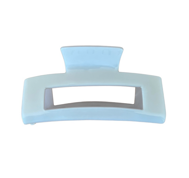 Large Acetate Rectangular Hair Claw Glacier Lake