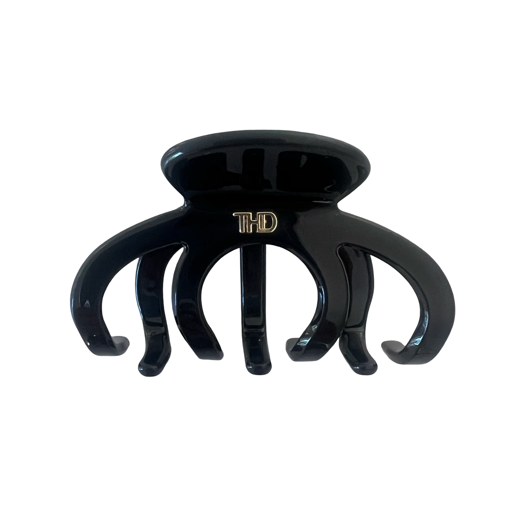 Acetate Octopus Hair Claw 6.8cm in Black