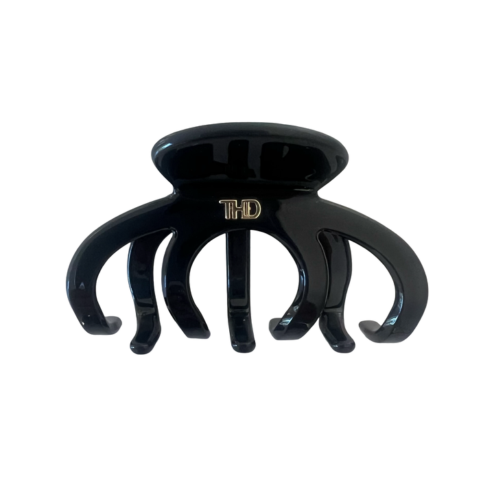 Acetate Octopus Hair Claw 6.8cm in Black