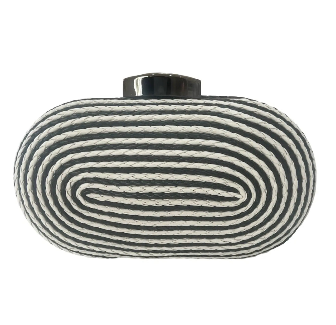 Felicity Coiled Rope Bag Black & White