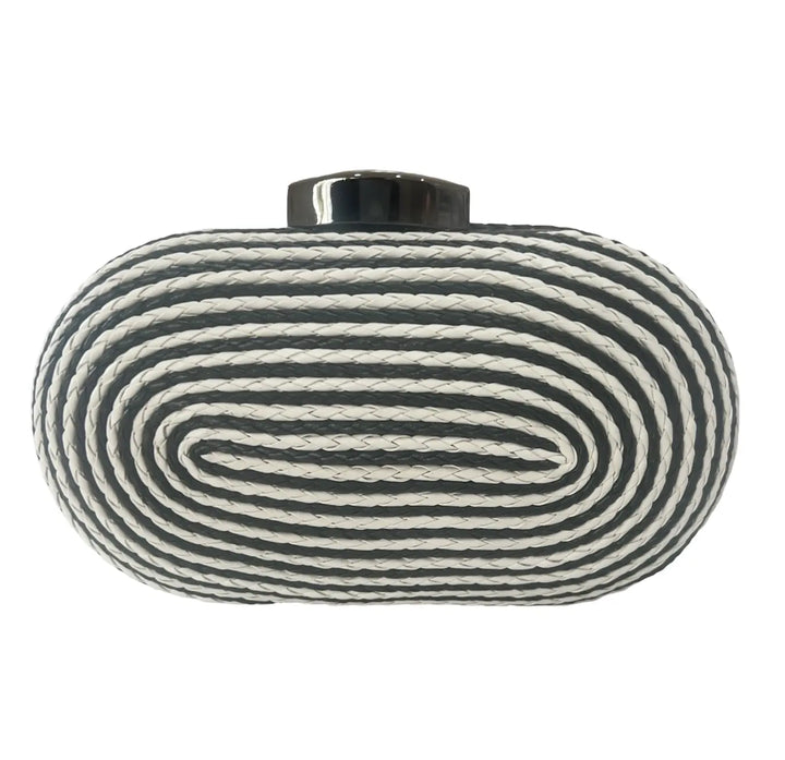 Felicity Coiled Rope Bag Black & White