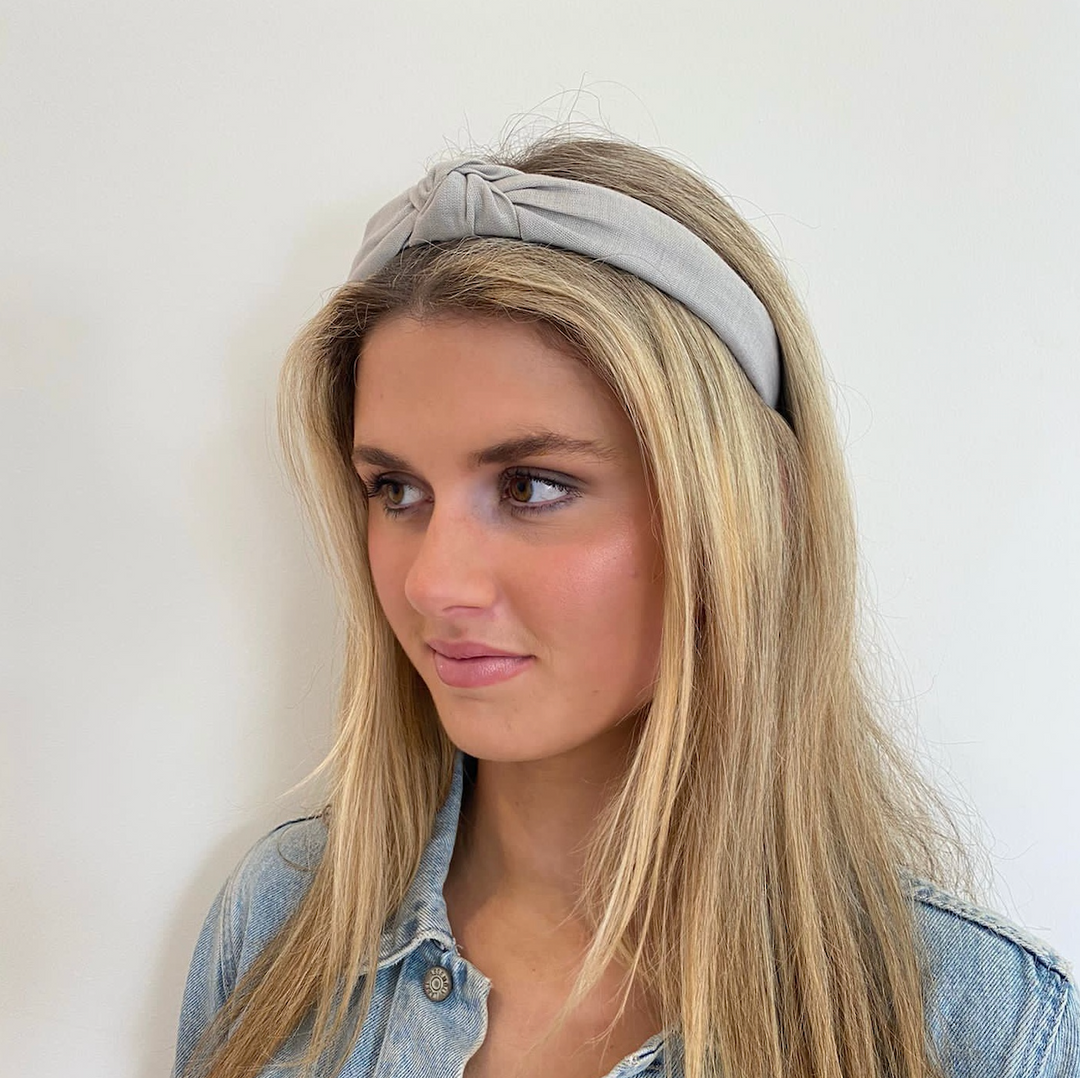 WS - Headband- 100% Linen Structured - French Grey