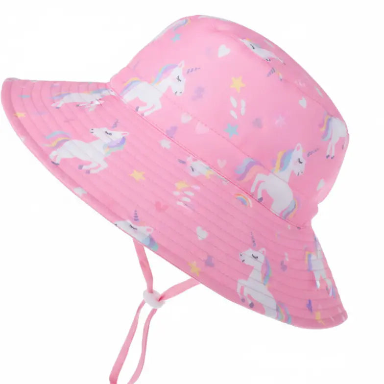 WS - Unicorn Bucket Wide Brim-  Toggle -age 3-6 Tania Hird Designs
