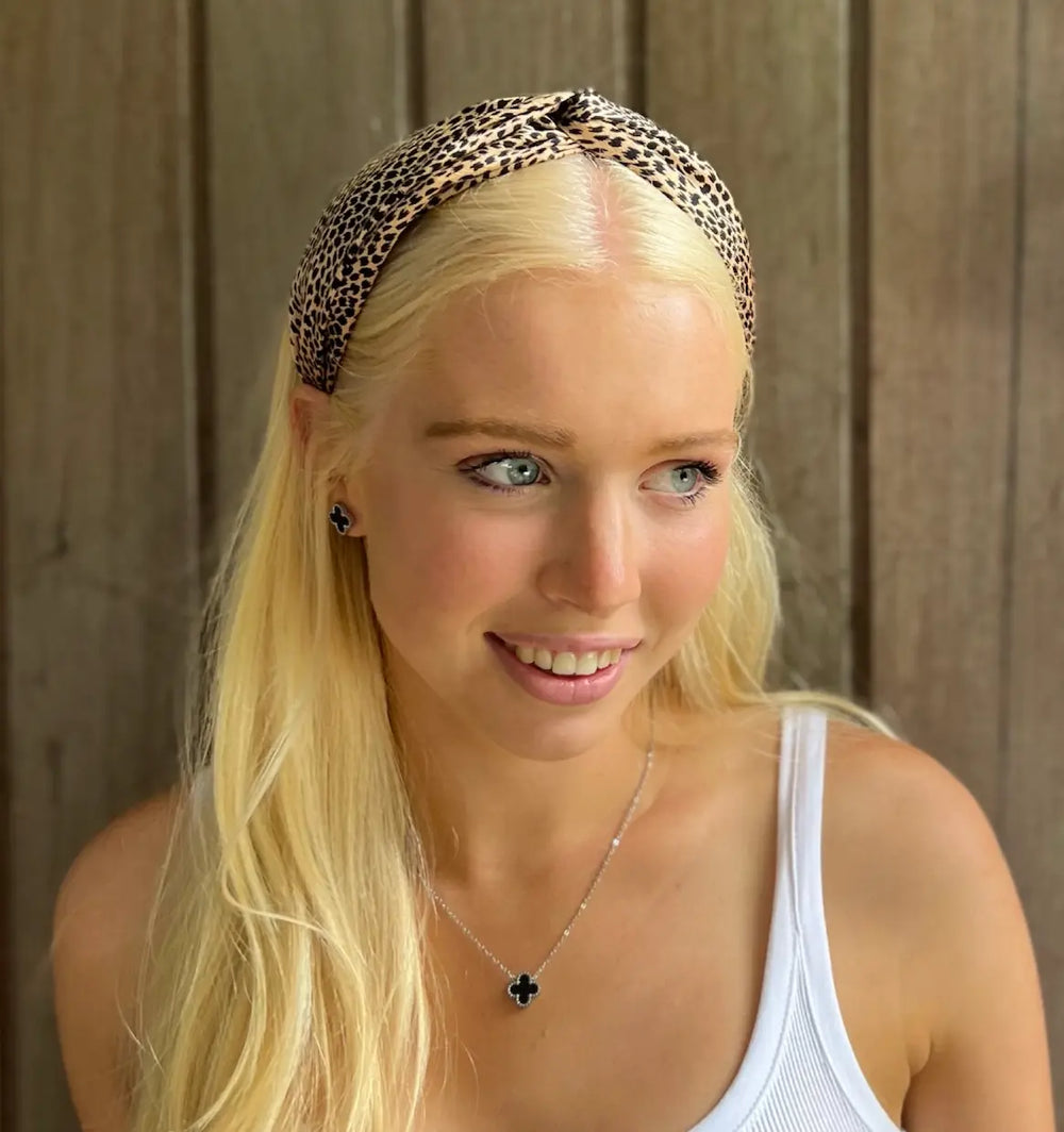 WS Headband Leopard Twist – Camel 754523536293