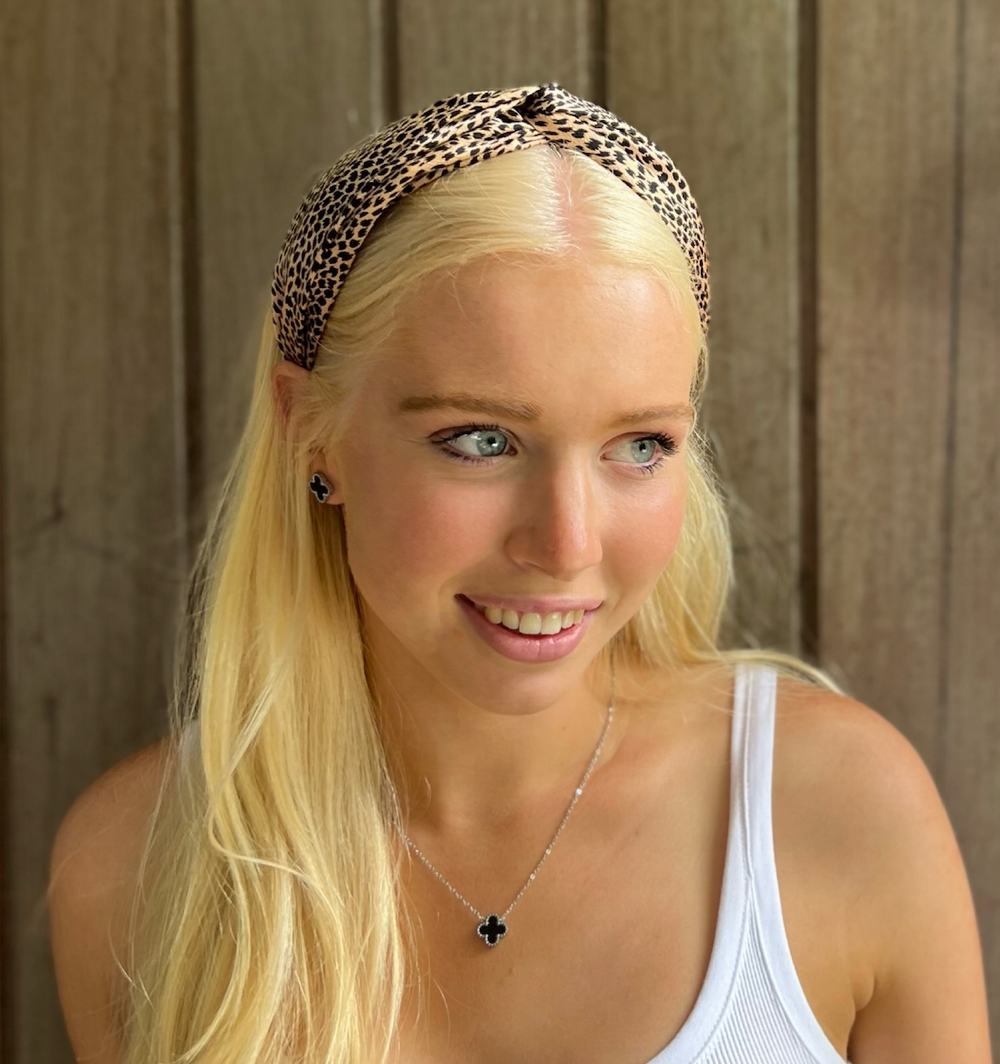 WS Headband Leopard Twist – Camel 754523536293