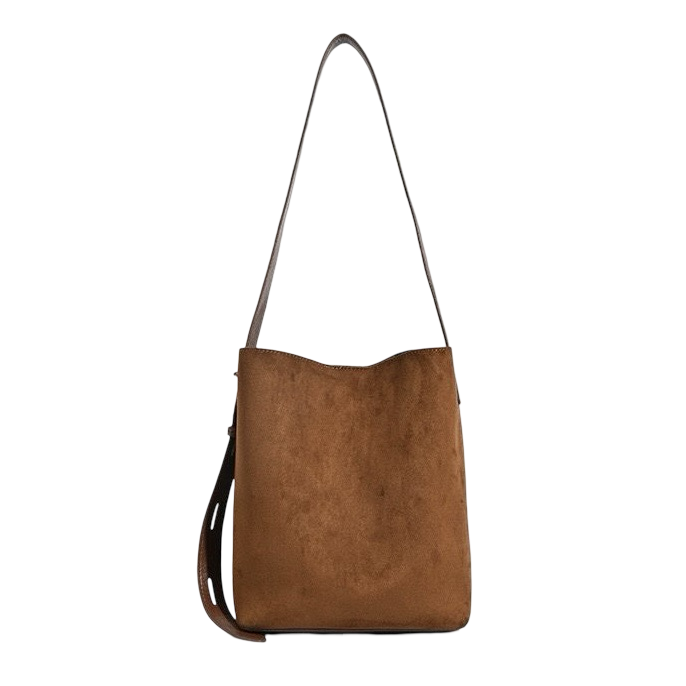 Gigi Vegan Suede Hobo bag in leopard