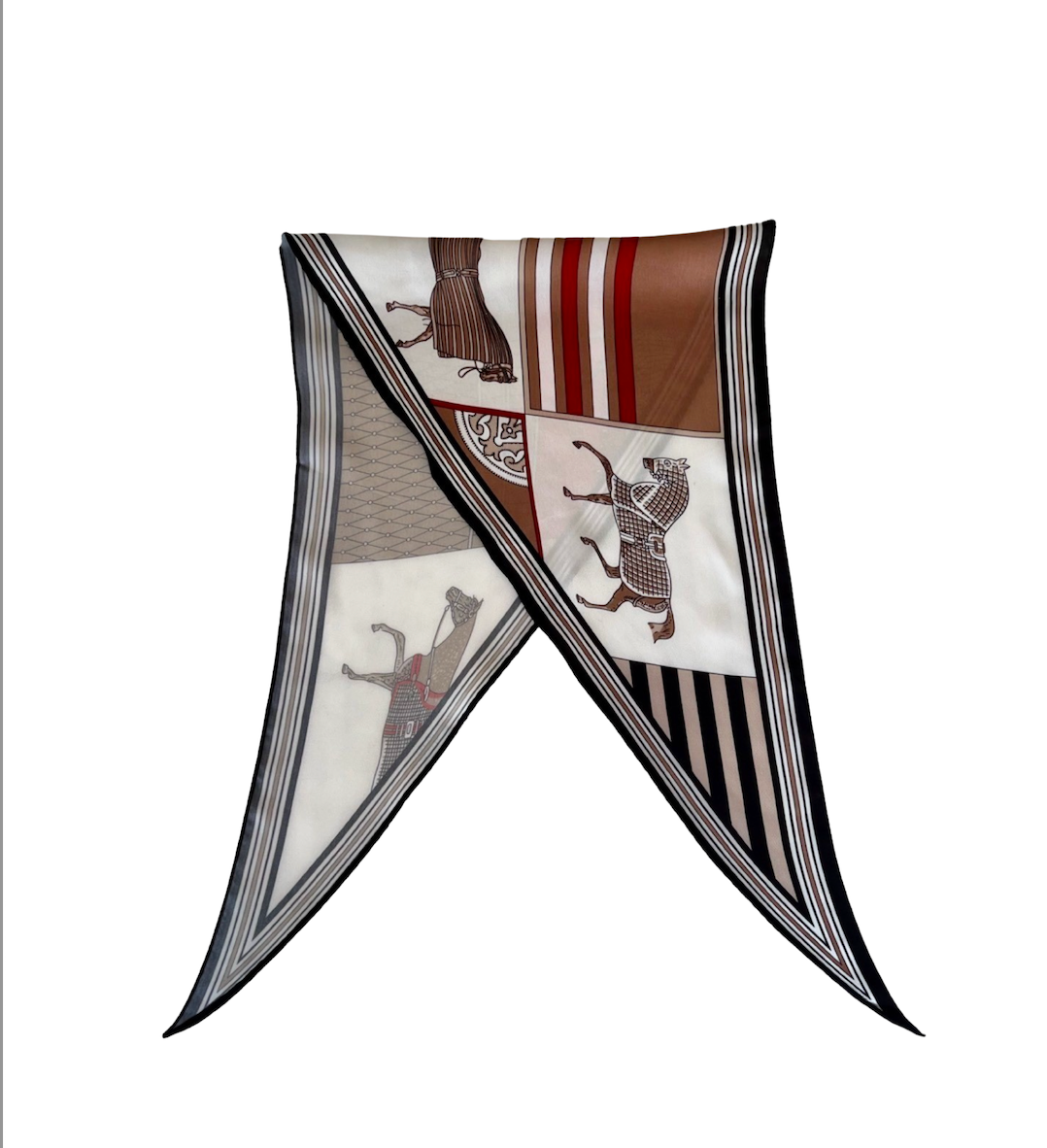 WS - Neckscarf / Hairscarf - Polo - Copper/Navy/Red  746935191337