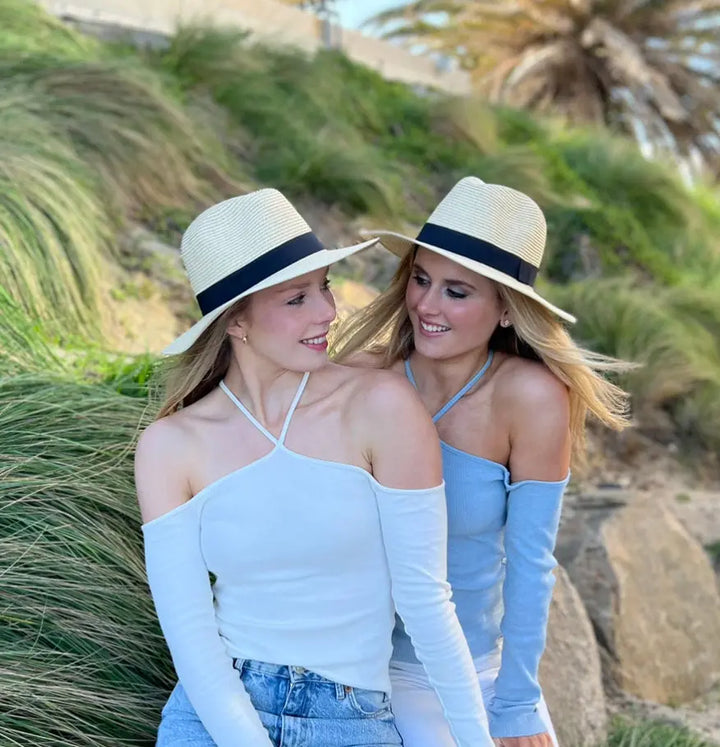 Panama Foldable Hat Unisex Medium  Natural