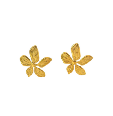 Shikira Gold Flower Earrings