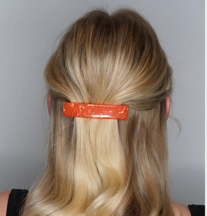 WS Acetate Barette Pearl - Orange - Image 1