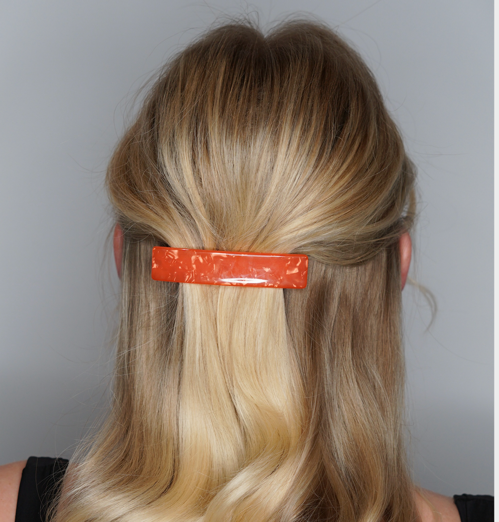 Acetate Barrette - Orange