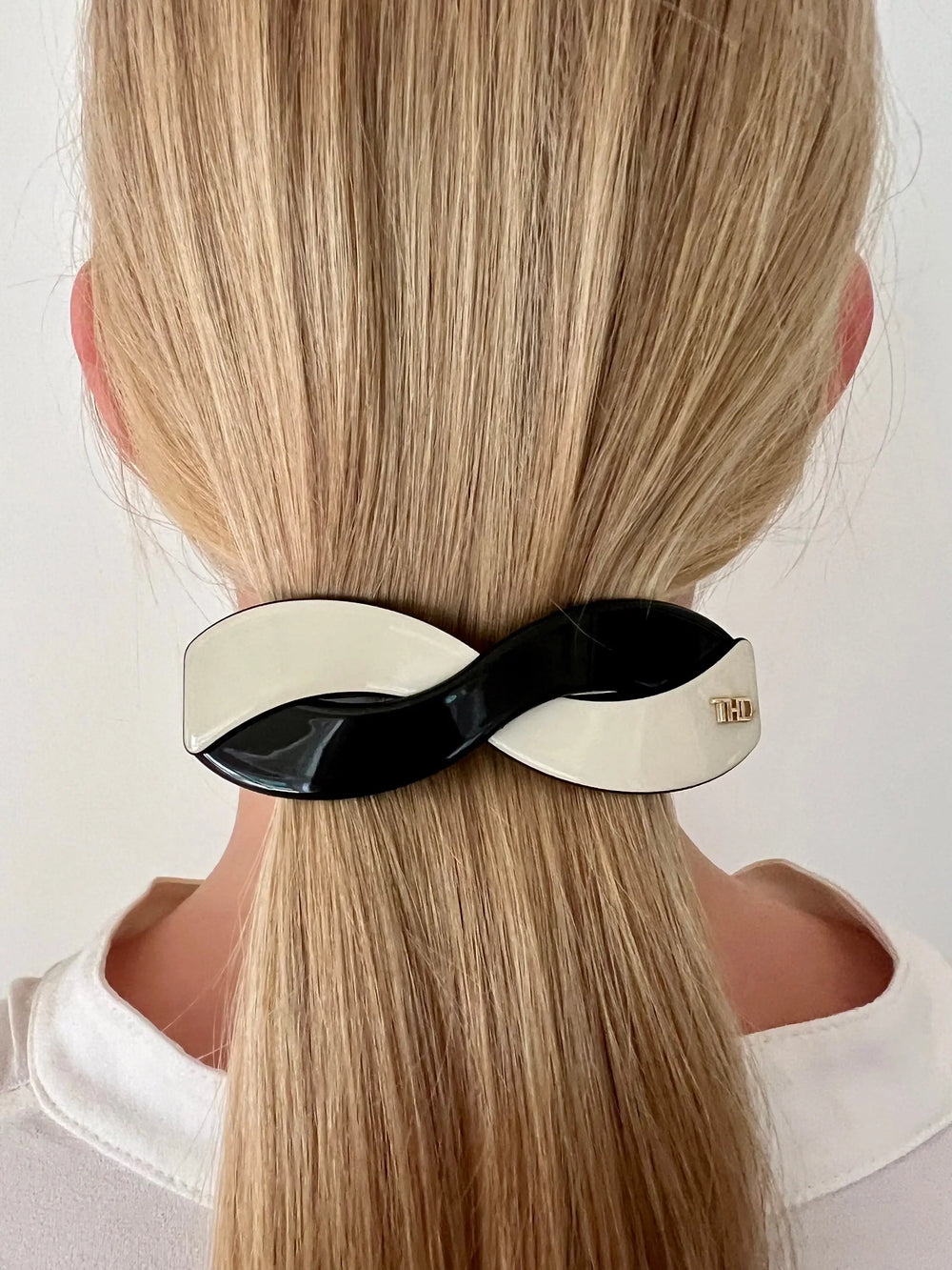 The Harmony Barrette - Ivory & Black