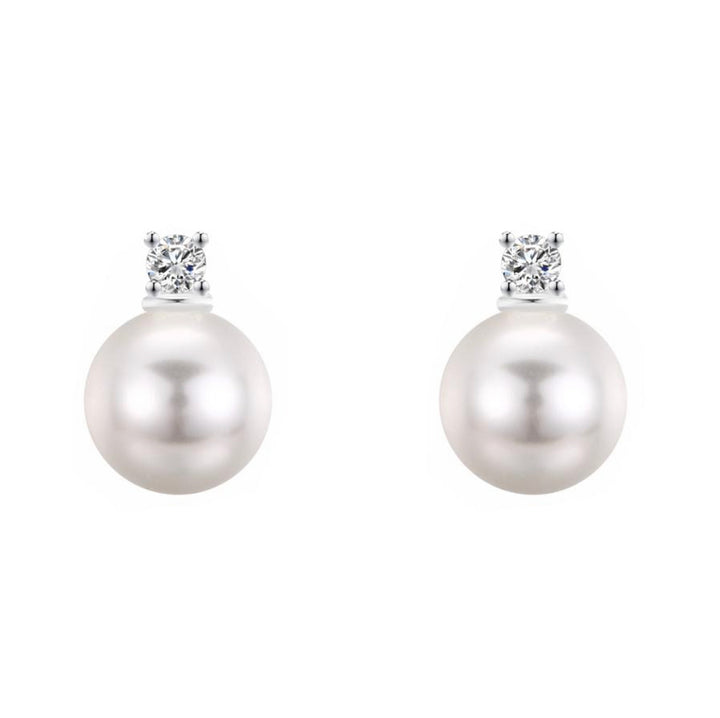 Kai White Pearl & zirconia Pendant on sterling silver neck