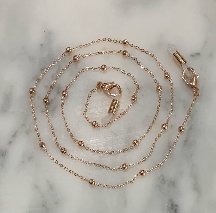 Glasses / Sunglasses Chain metal in Rose gold