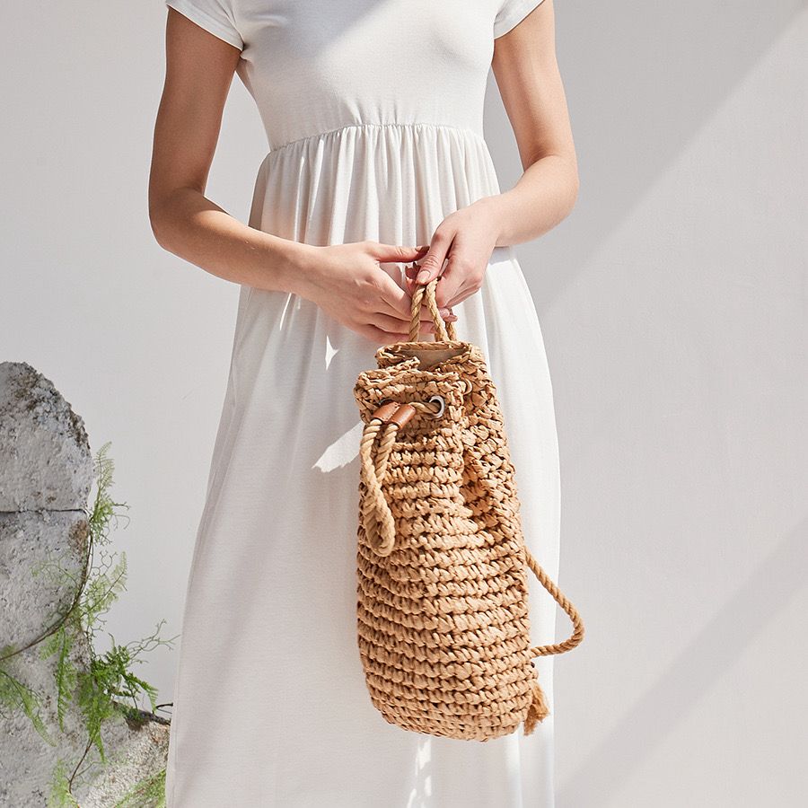Amy Straw Backpack