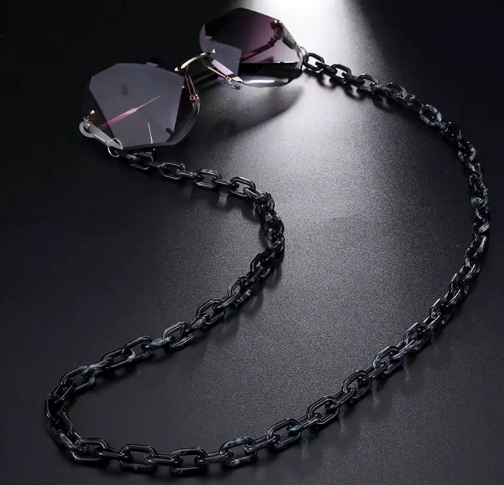 Glasses / Sunglass Chain - Black & SIlver