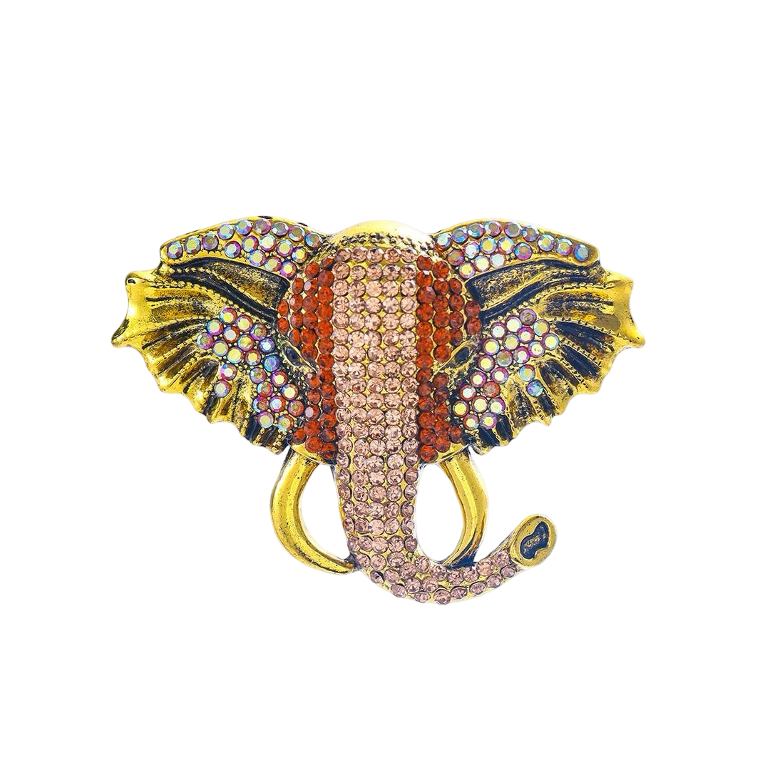 Maharani Elephant Brooch - Gold