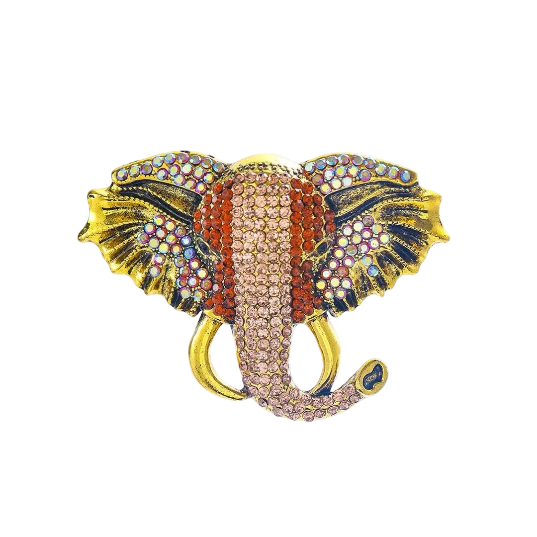 Maharani Elephant Brooch - Gold