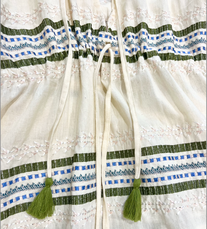 Hermoine - Linen Embroidered Dress