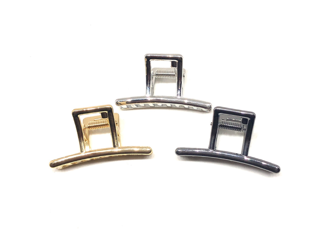 Mini Line Metal Hair Claws - Gold, Silver & Hermatite