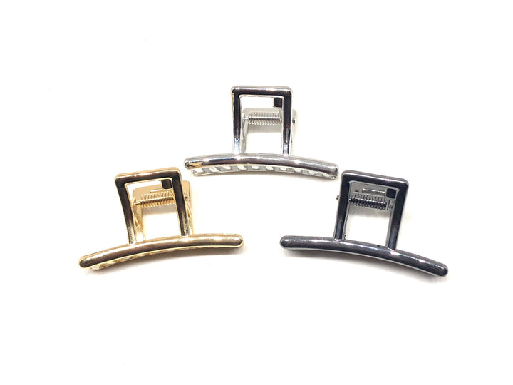 Mini Line Metal Hair Claws - Gold, Silver & Hermatite