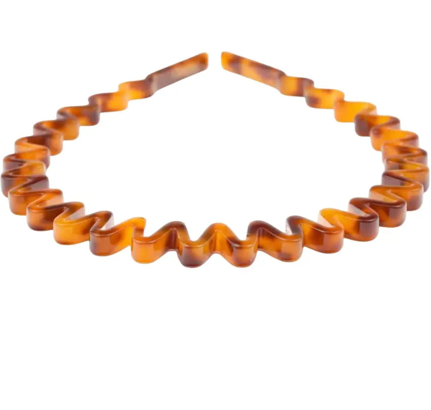 Acetate Wave Headband - Classic Brown Tortoise