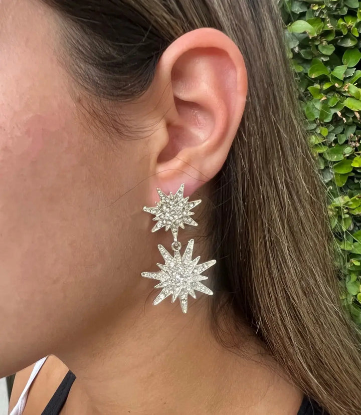 Silver Spark Earrings