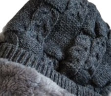 WS - Mens Woolblend Beanie slouch - Grey Tania Hird Designs