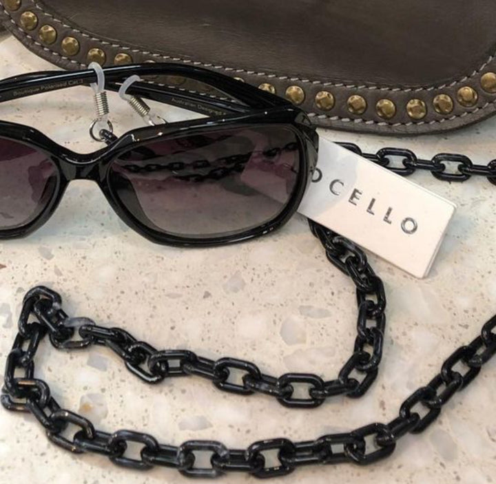 Glasses / Sunglass Chain - Black & SIlver
