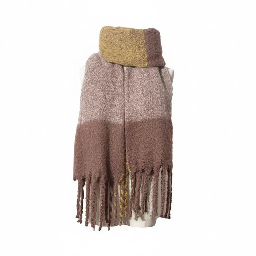 WS Oversized Cuddly Blanket Scarf - Mustard - Hero
