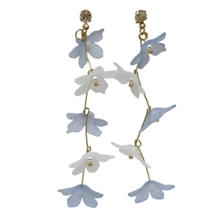 Seraphina Snow and Blue Earrings