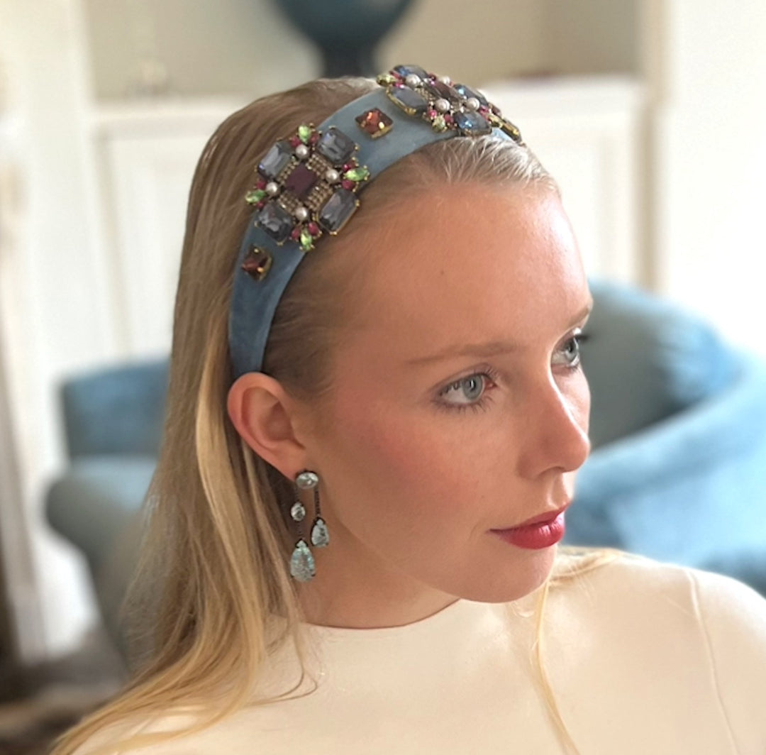 Headband Bling -Dolce Blue