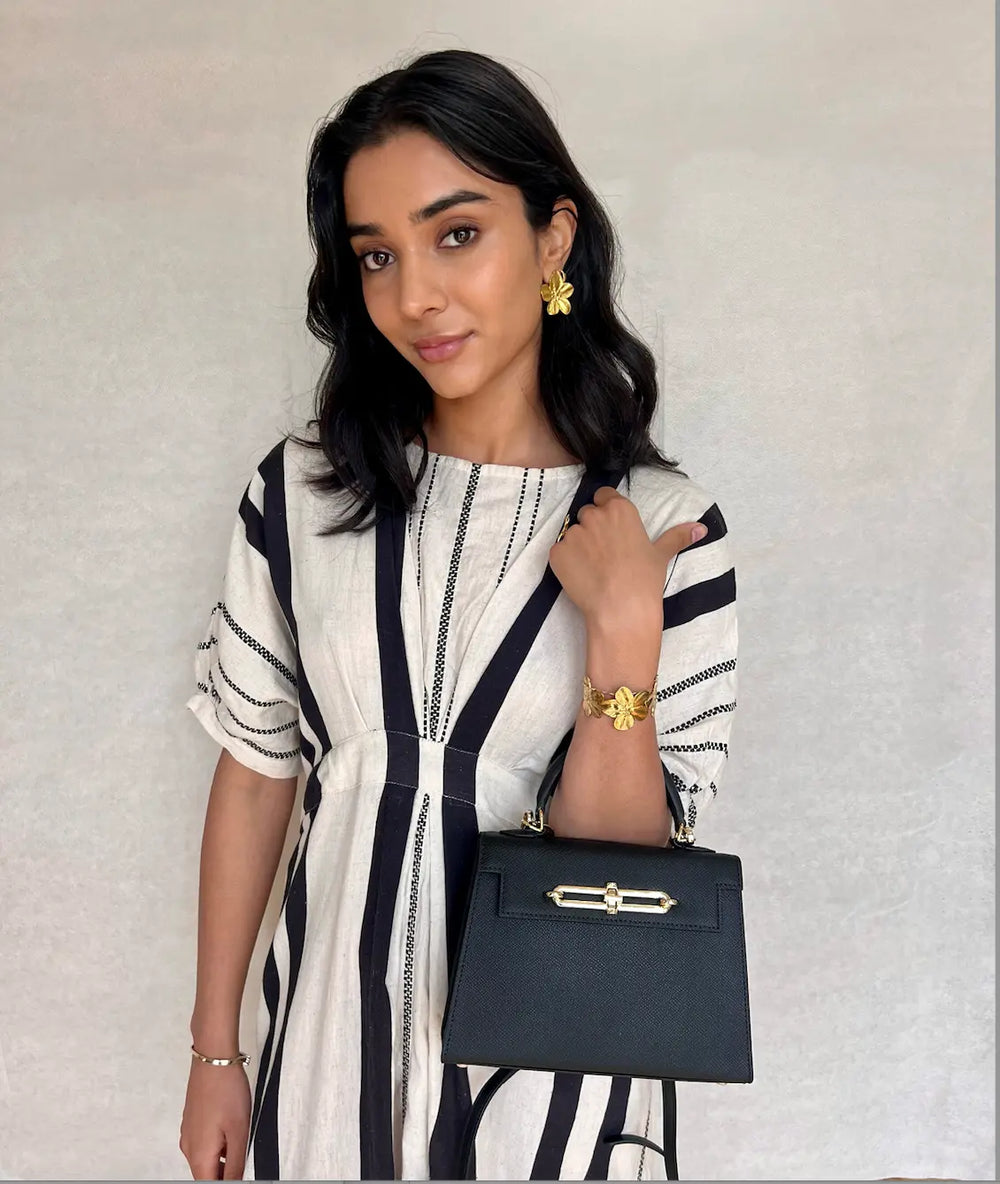 Anna Cowhide Bag - Black