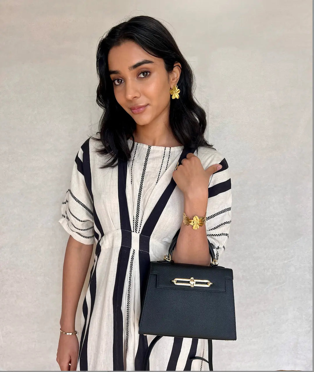 Anna Cowhide Bag - Black