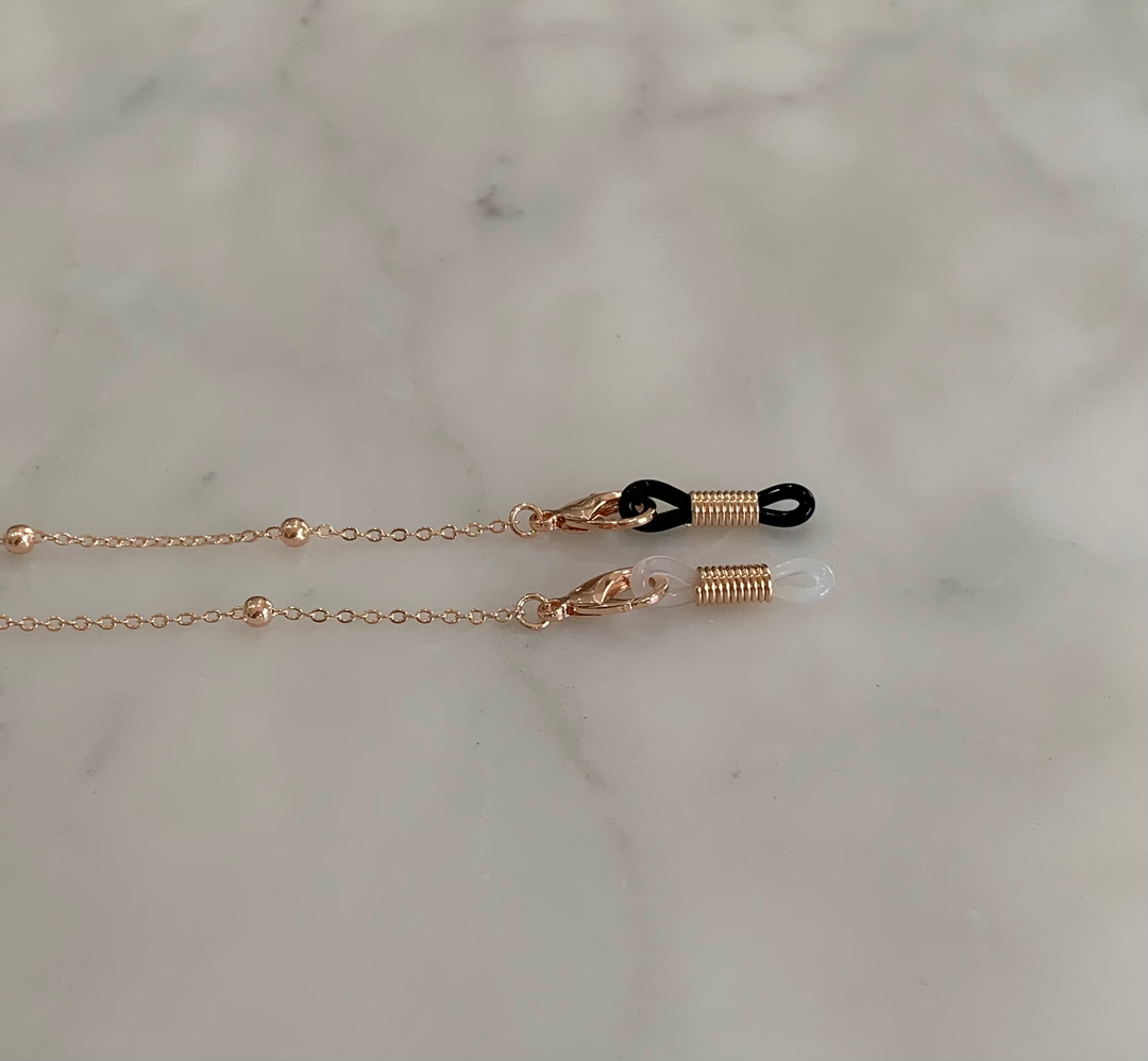 Glasses / Sunglasses Chain metal in Rose gold