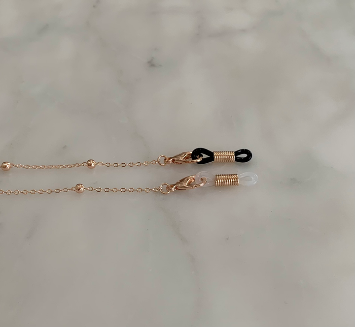 Glasses / Sunglasses Chain metal in Rose gold