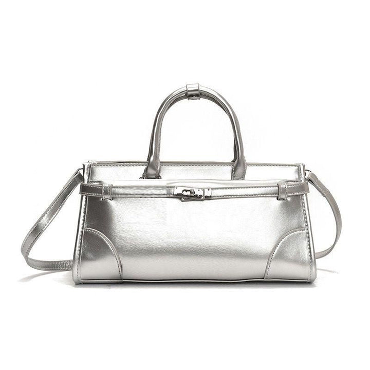 WS Oxford Vegan Leather Bag - Silver