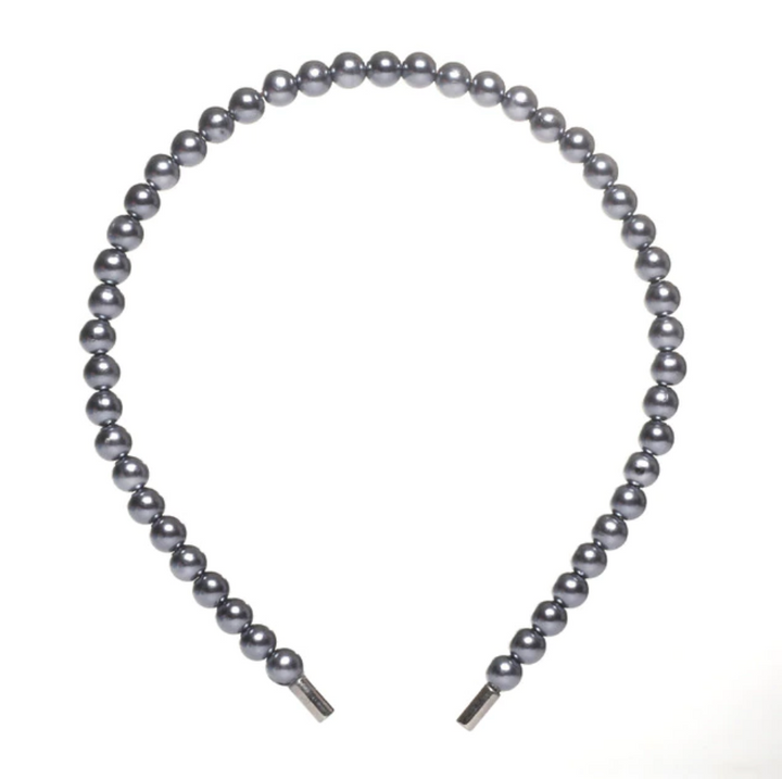 WS - Hermatite Faux Pearl Headband 728238947156