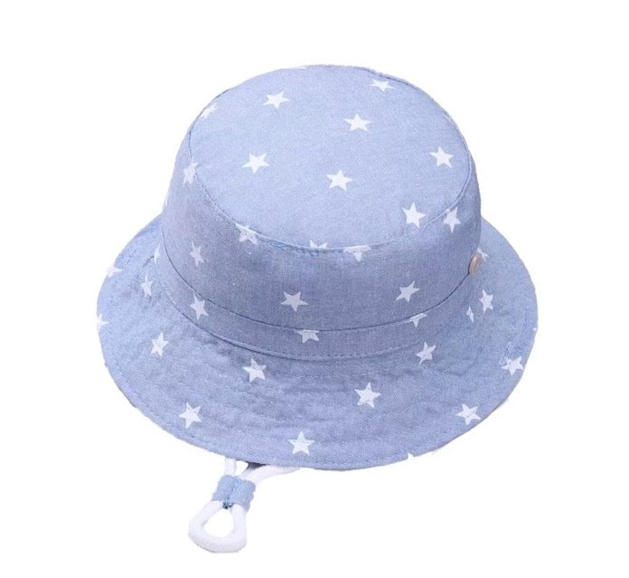Hats - Kids Bucket Blue Star 6-12m