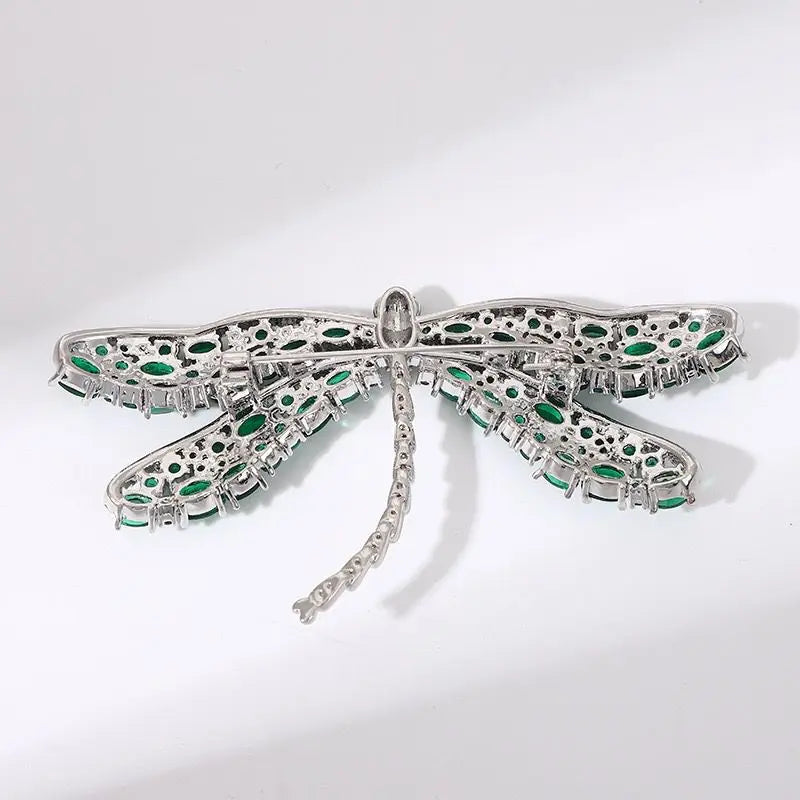 WS Emerald Dragonfly brooch