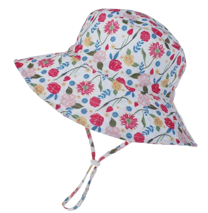 Flower Bucket Wide Brim  & Toggle -age 2-6