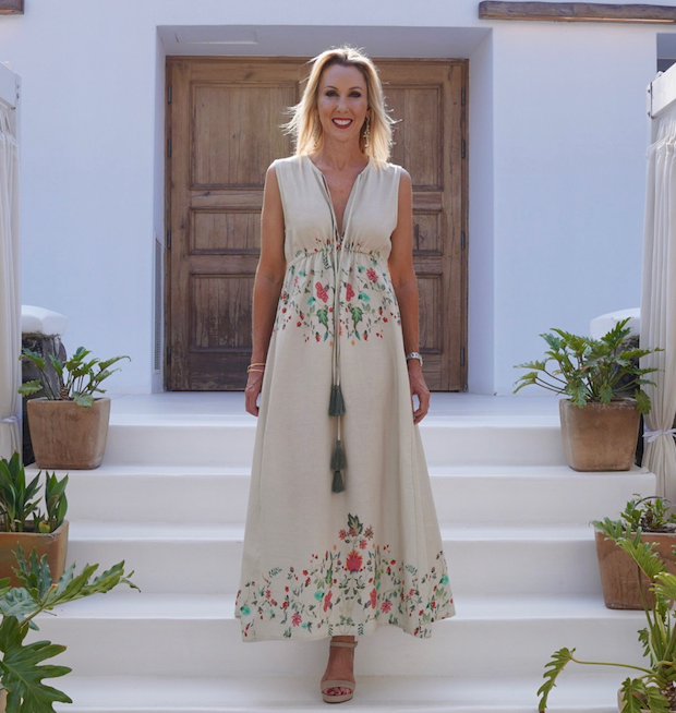 Anastasia linen printed dress