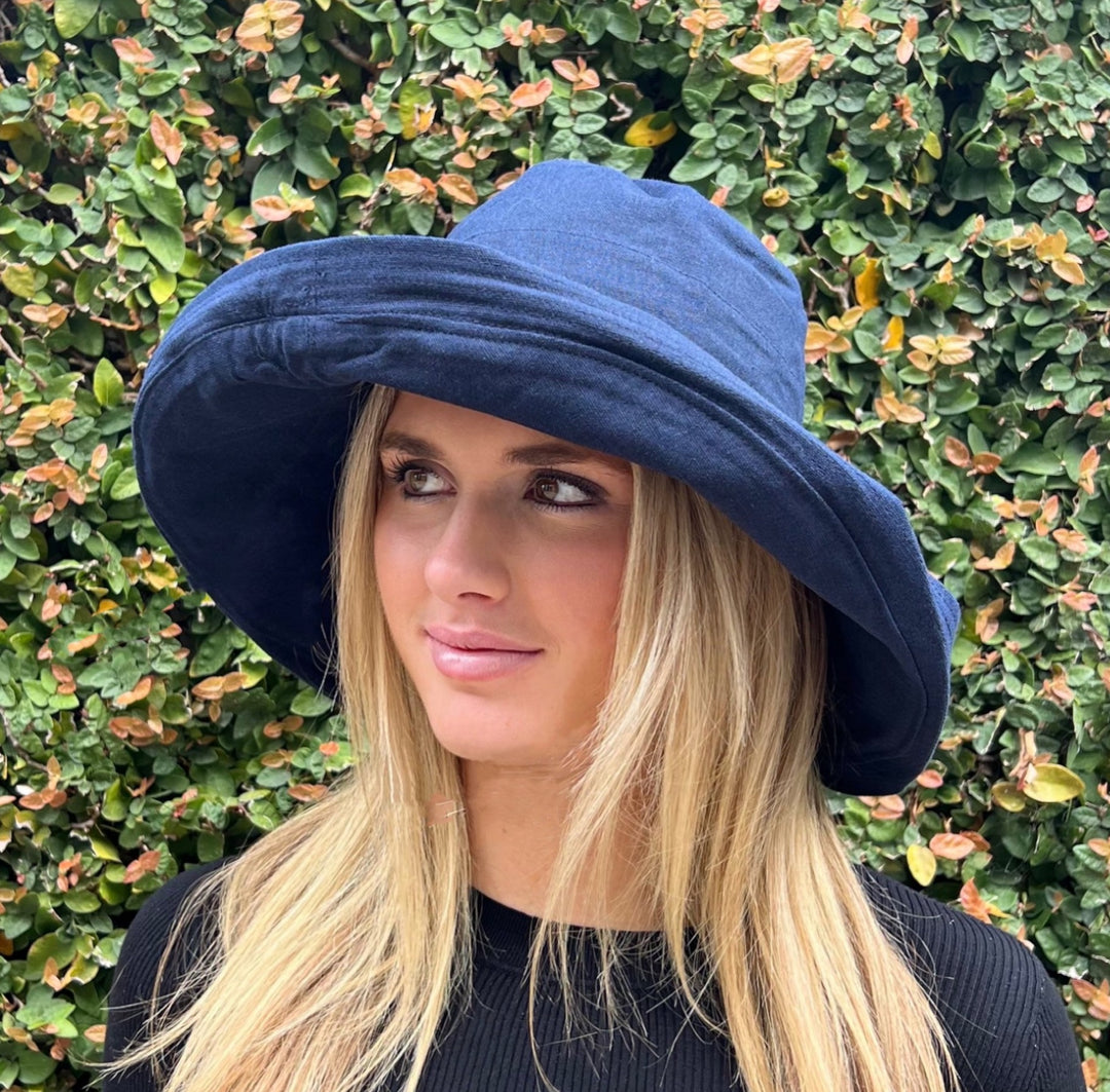 WS Hats - Oversized Brim Bucket Cottonblend - Navy 754523536248