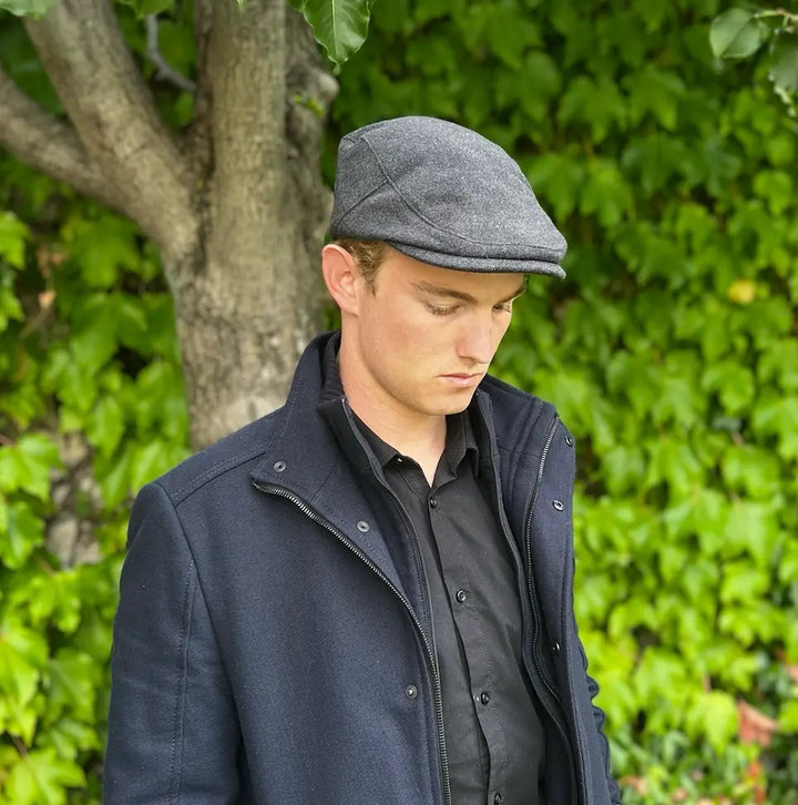 Unisex Newsboy Cap - Grey Suede