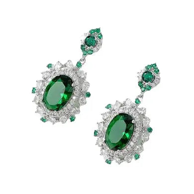 Verdell Emerald & Diamond Earrings